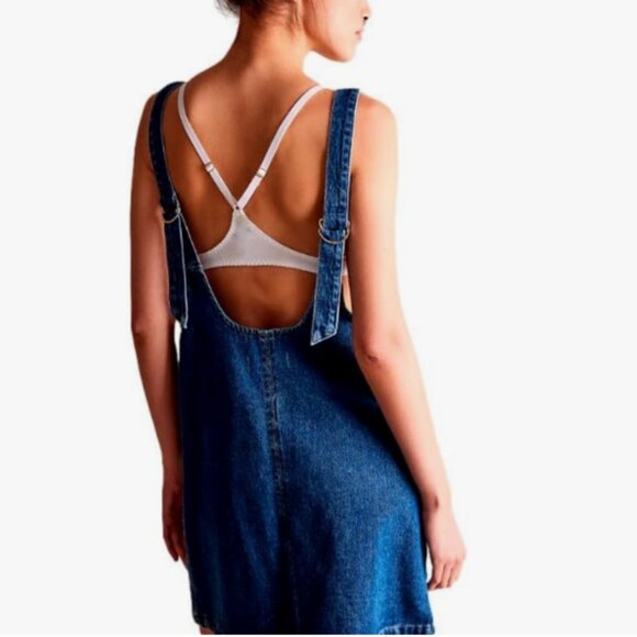 We The Free; Free People Blue Denim Skirtall. NWOT Size LARGE - Picture 2 of 6